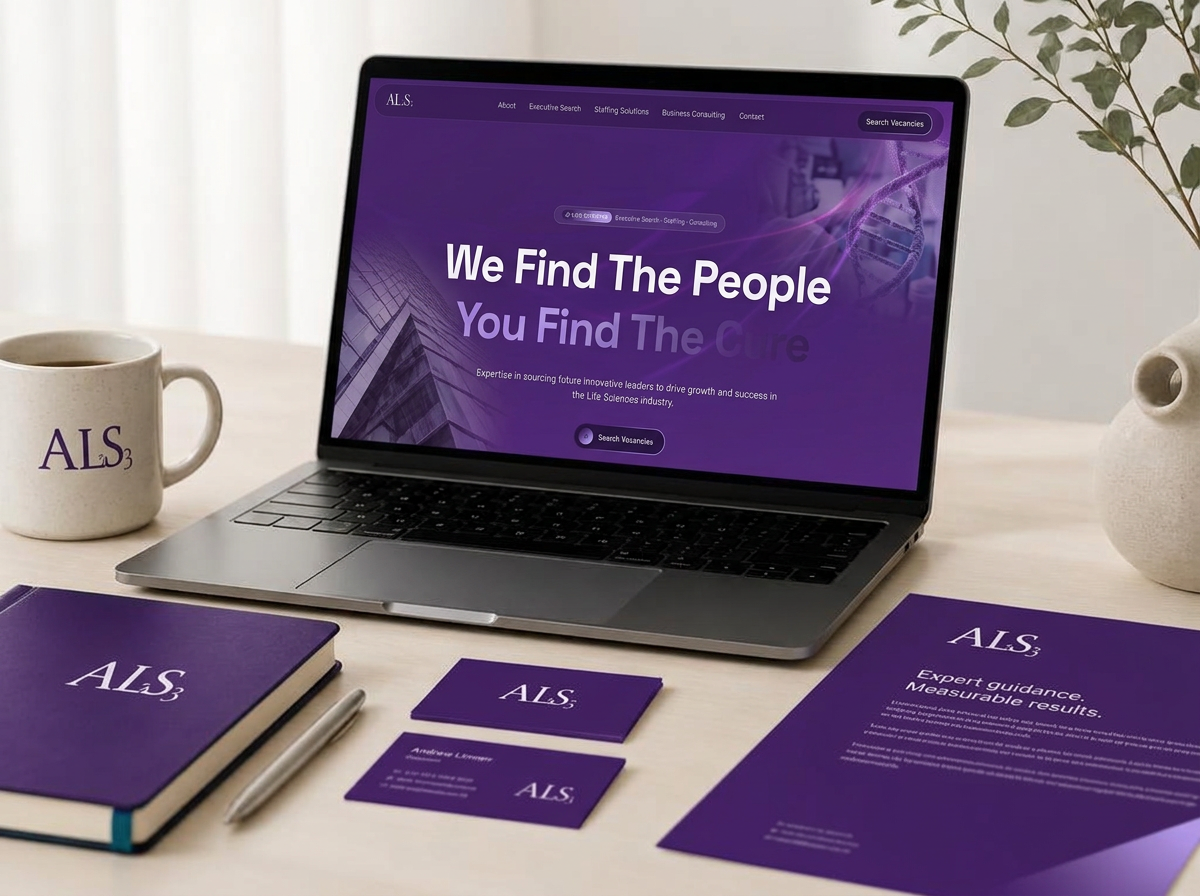 AL Solutions brand identity and website design project