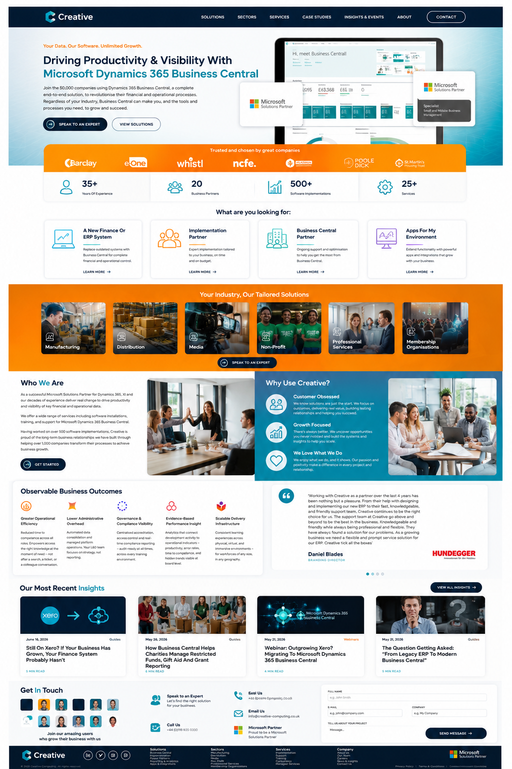 Creative Computing branding and website design project