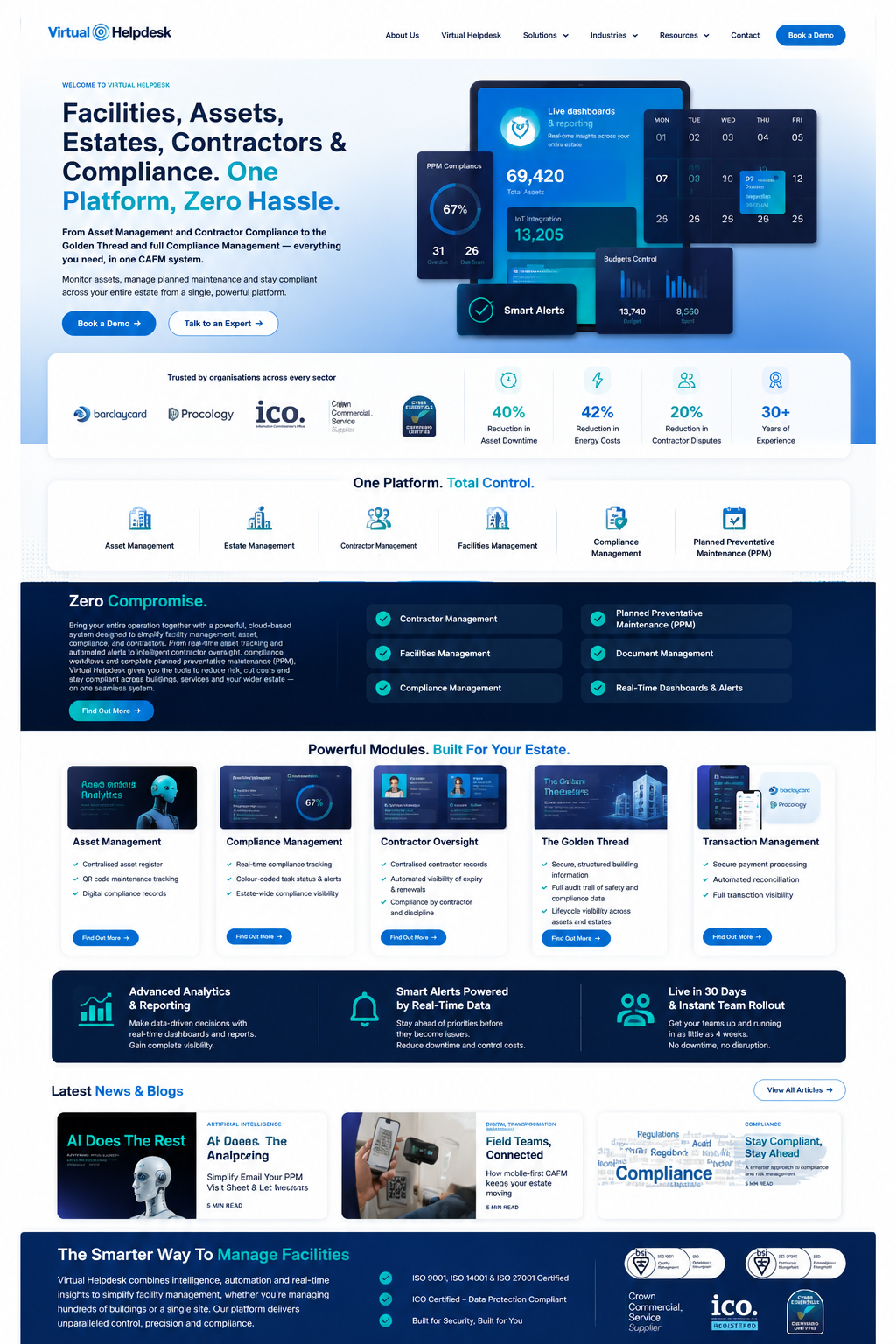Virtual Helpdesk branding and website design project